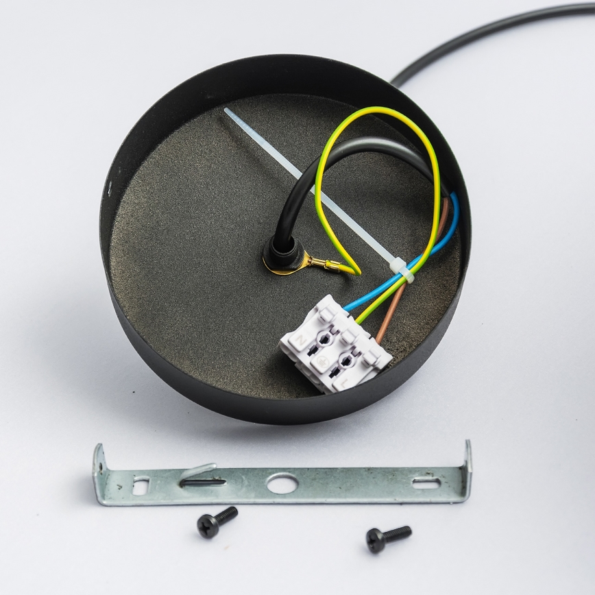 Hanglamp aan snoer ECLIPSE 1xE27/15W/230V zwart/wit