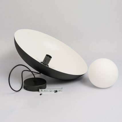 Hanglamp aan snoer ECLIPSE 1xE27/15W/230V zwart/wit