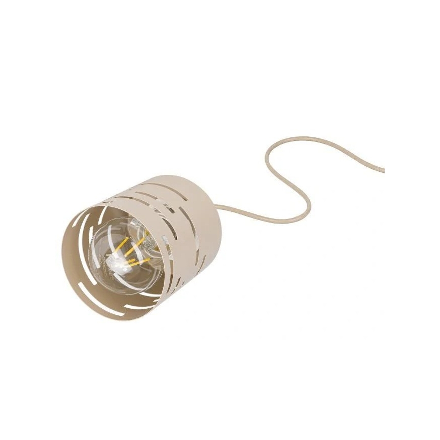 Hanglamp aan snoer ELEN 1xE27/35W/230V beige/goud