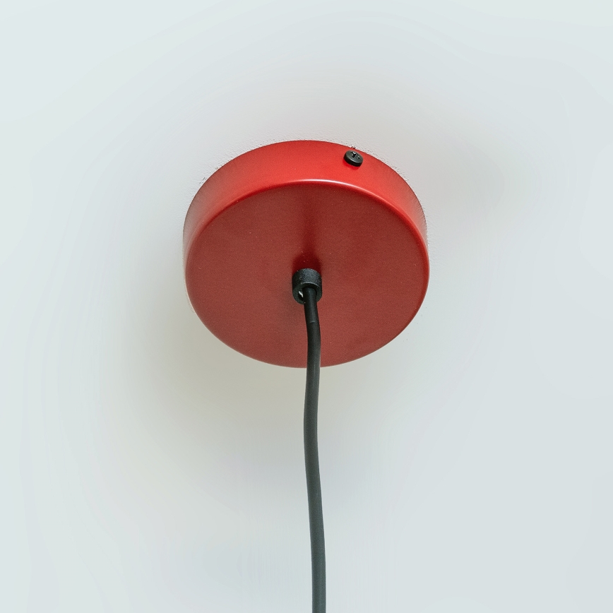 Hanglamp aan snoer ETNA II 1xE27/15W/230V, Ø 18,5 cm, rood