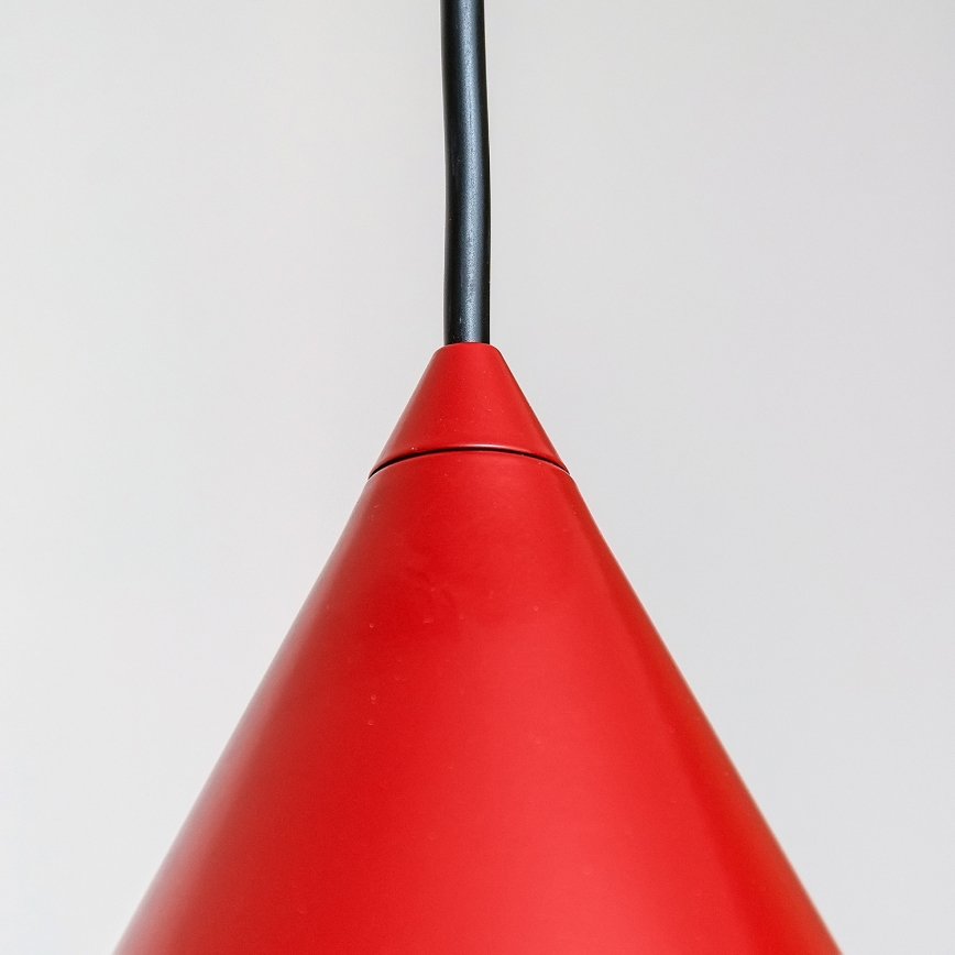 Hanglamp aan snoer ETNA II 1xE27/15W/230V Ø 25 cm rood