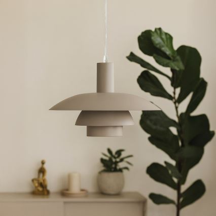 Hanglamp aan snoer FERRO 1xE27/15W/230V grijs