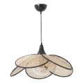 Hanglamp aan snoer FUME 1xE27/40W/230V Ø 45 cm zwart/beige