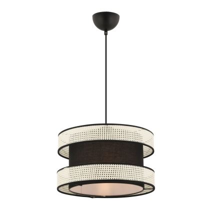 Hanglamp aan snoer HALO 1xE27/60W/230V zwart/crème