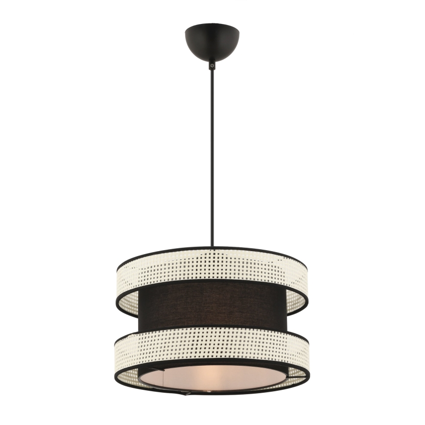 Hanglamp aan snoer HALO 1xE27/60W/230V zwart/crème