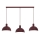 Hanglamp aan snoer HANDA 3xE27/15W/230V bordeaux