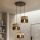 Hanglamp aan snoer KARBON 3xE27/15W/230V zwart/bruin