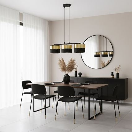 Hanglamp aan snoer LUX 3xE27/15W/230V zwart/goud