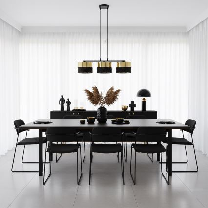 Hanglamp aan snoer LUX 3xE27/15W/230V zwart/goud