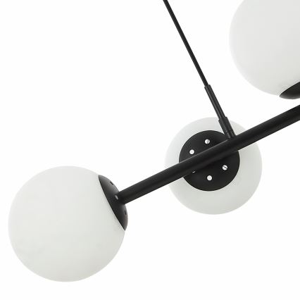 Hanglamp aan snoer MADDIE, 5x E14/5W/230V, zwart