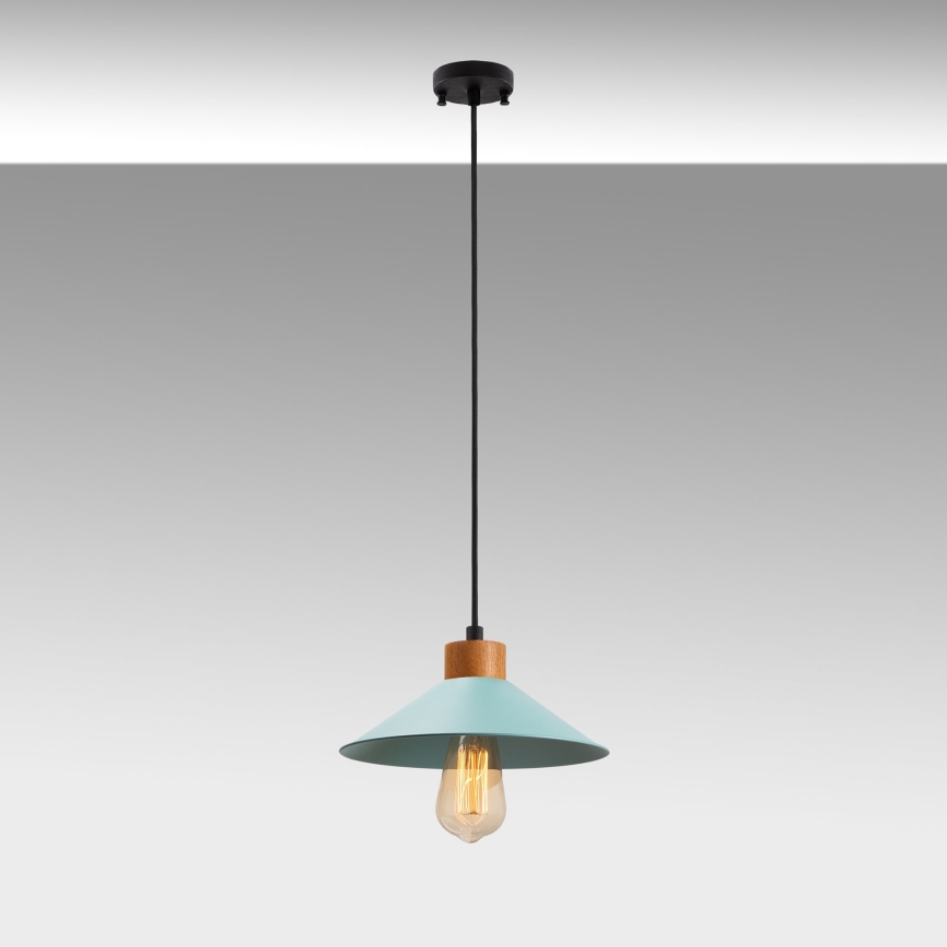 Hanglamp aan snoer MANAVGAT 1xE27/40W/230V blauw/bruin