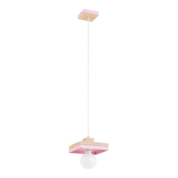 Hanglamp aan snoer MIKO 1xE27/15W/230V roze/beige