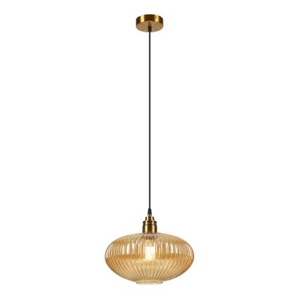 Hanglamp aan snoer MILOU 1xE27/15W/230V goud/rookbeige