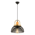 Hanglamp aan snoer MONZA 1xE27/40W/230V Ø 29 cm zwart/goud