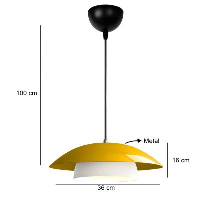 Hanglamp aan snoer MOONLIGH 1xE27/40W/230V geel