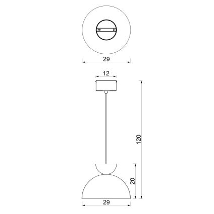 Hanglamp aan snoer NEVIS 1xE27/15W/230V Ø 29 cm beige