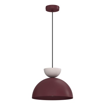 Hanglamp aan snoer NEVIS 1xE27/15W/230V Ø 29 cm bordeaux