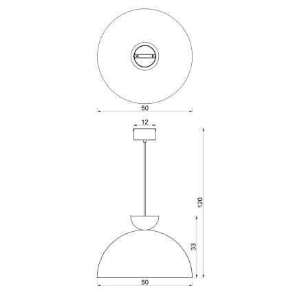 Hanglamp aan snoer NEVIS 1xE27/15W/230V Ø 50 cm beige