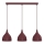 Hanglamp aan snoer NOAK CLASSIC 3xE27/15W/230V bordeaux
