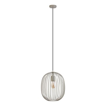Hanglamp aan snoer OVELLA 1xE27/15W/230V Ø 34 cm beige