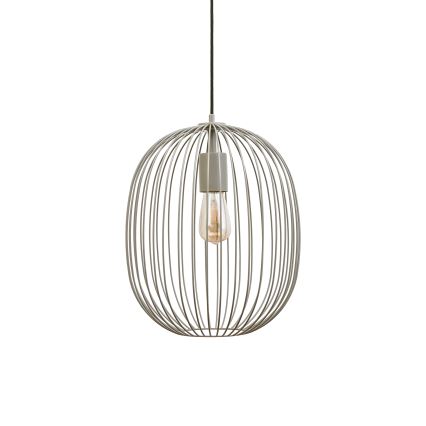 Hanglamp aan snoer OVELLA 1xE27/15W/230V Ø 34 cm beige