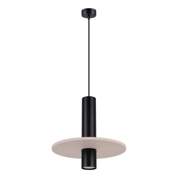 Hanglamp aan snoer PELTA 1xGU10/10W/230V zwart/crème