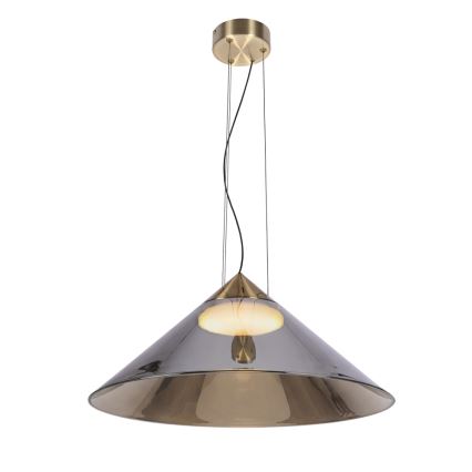 Hanglamp aan snoer PRESTO 1xGX53/10W/230V Ø 50 cm goud/rookgrijs