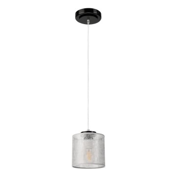 Hanglamp aan snoer ROSA 1xE27/60W/230V zwart/grijs