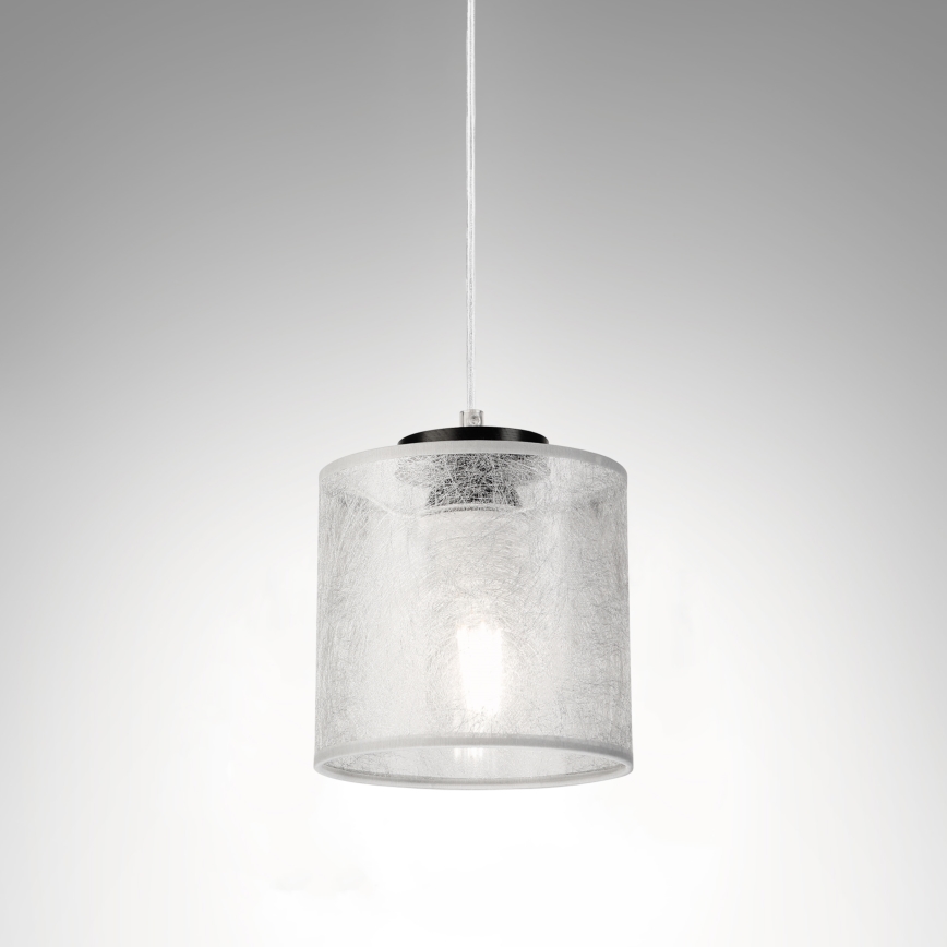 Hanglamp aan snoer ROSA 1xE27/60W/230V zwart/grijs