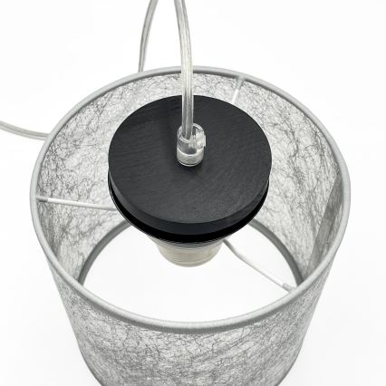 Hanglamp aan snoer ROSA 1xE27/60W/230V zwart/grijs