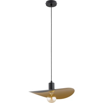 Hanglamp aan snoer SAVANA 1xE27/15W/230V Ø 30 cm zwart/goud
