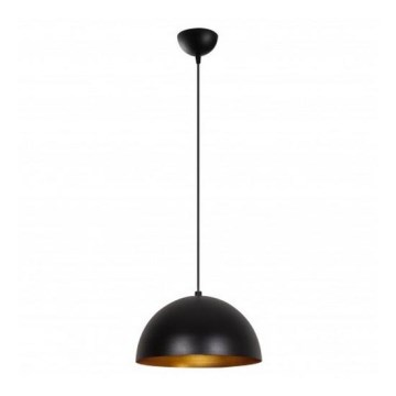 Hanglamp aan snoer SIVANI 1xE27/40W/230V Ø 30 cm zwart/koper