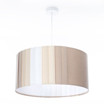 Hanglamp aan snoer STRIPES 1xE27/60W/230V Ø 40 cm beige