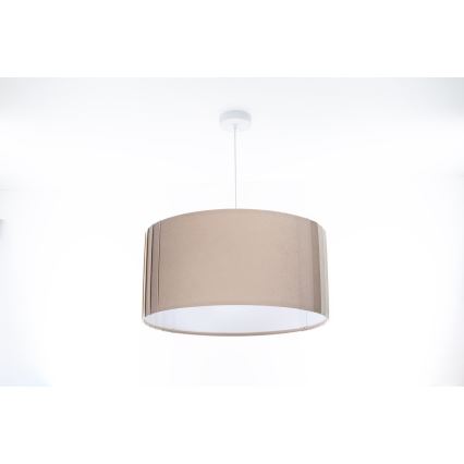Hanglamp aan snoer STRIPES 1xE27/60W/230V Ø 40 cm beige