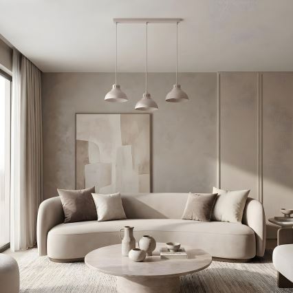 Hanglamp aan snoer SVEN 3xE27/15W/230V crème
