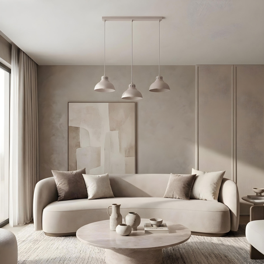 Hanglamp aan snoer SVEN 3xE27/15W/230V crème