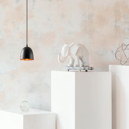 Hanglamp aan snoer TATTOO 1xE27/40W/230V Ø 16 cm zwart