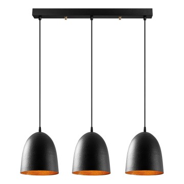 Hanglamp aan snoer TATTOO 3xE27/40W/230V zwart