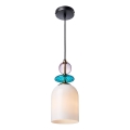 Hanglamp aan snoer TROPEA 1xE27/15W/230V zwart/rookpaars/blauw/wit