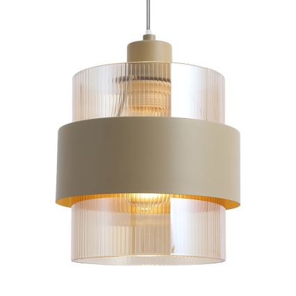 Hanglamp aan snoer VALENTINO 1xE27/15W/230V beige/helder