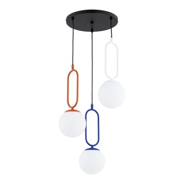 Hanglamp aan snoer VAVIL 3xE27/15W/230V veelkleurig