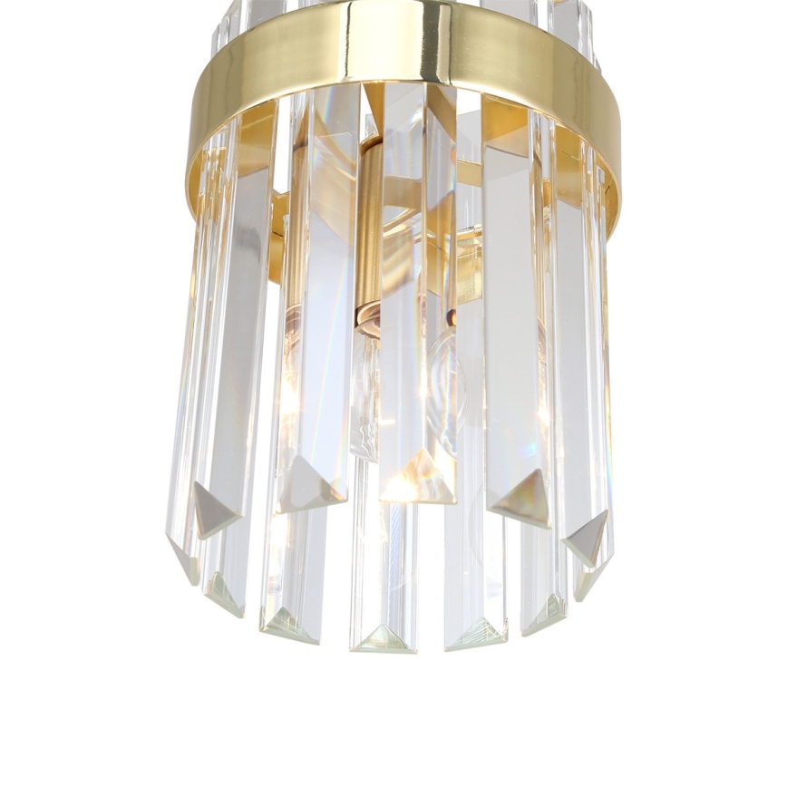Hanglamp aan snoer VETRO 1xE14/10W/230V goudkleurig