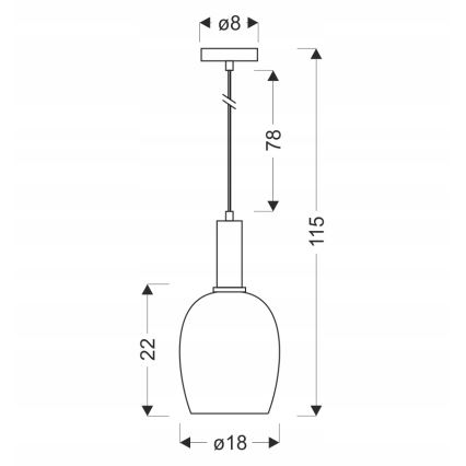 Hanglamp aan snoer WOLKEN 1xE27/40W/230V wit/zwart