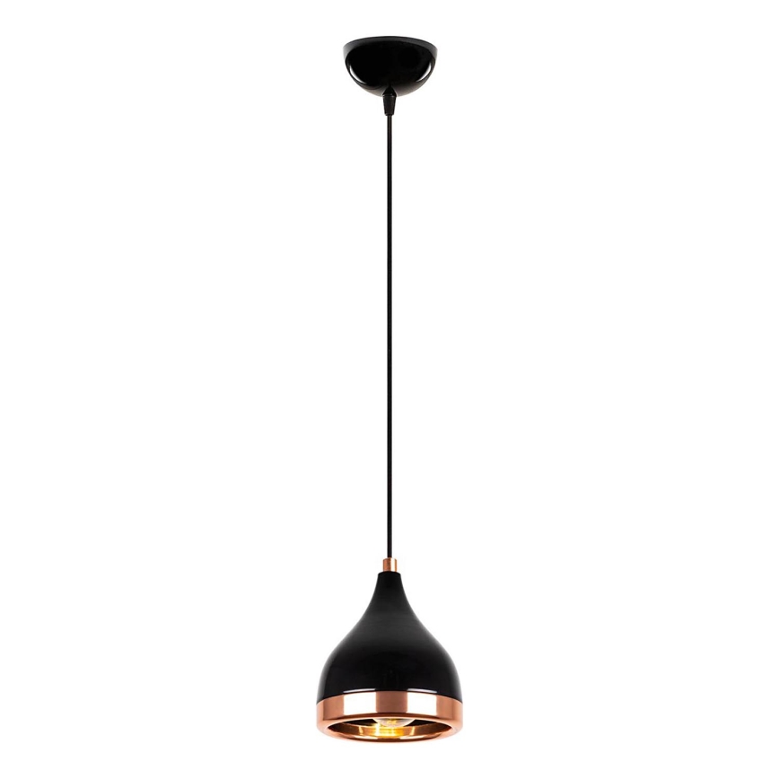 Hanglamp aan snoer YILDO 1xE27/40W/230V zwart/koper