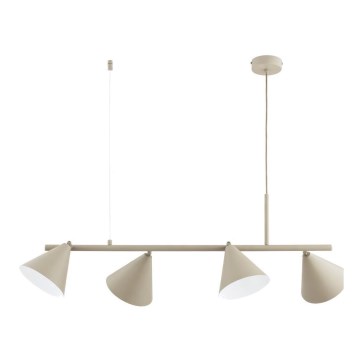 Hanglamp aan snoer ZELTA 4xE27/15W/230V beige
