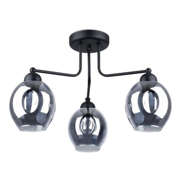 Hanglamp aan staaf FILLAN 3xE27/60W/230V zwart