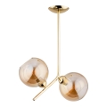 Hanglamp aan staaf LALEN 2xE27/60W/230V beige