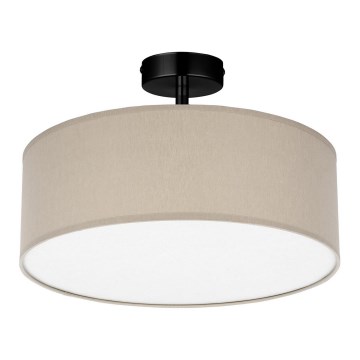 Hanglamp aan stang RONDO 4xE27/15W/230V Ø 40 cm beige