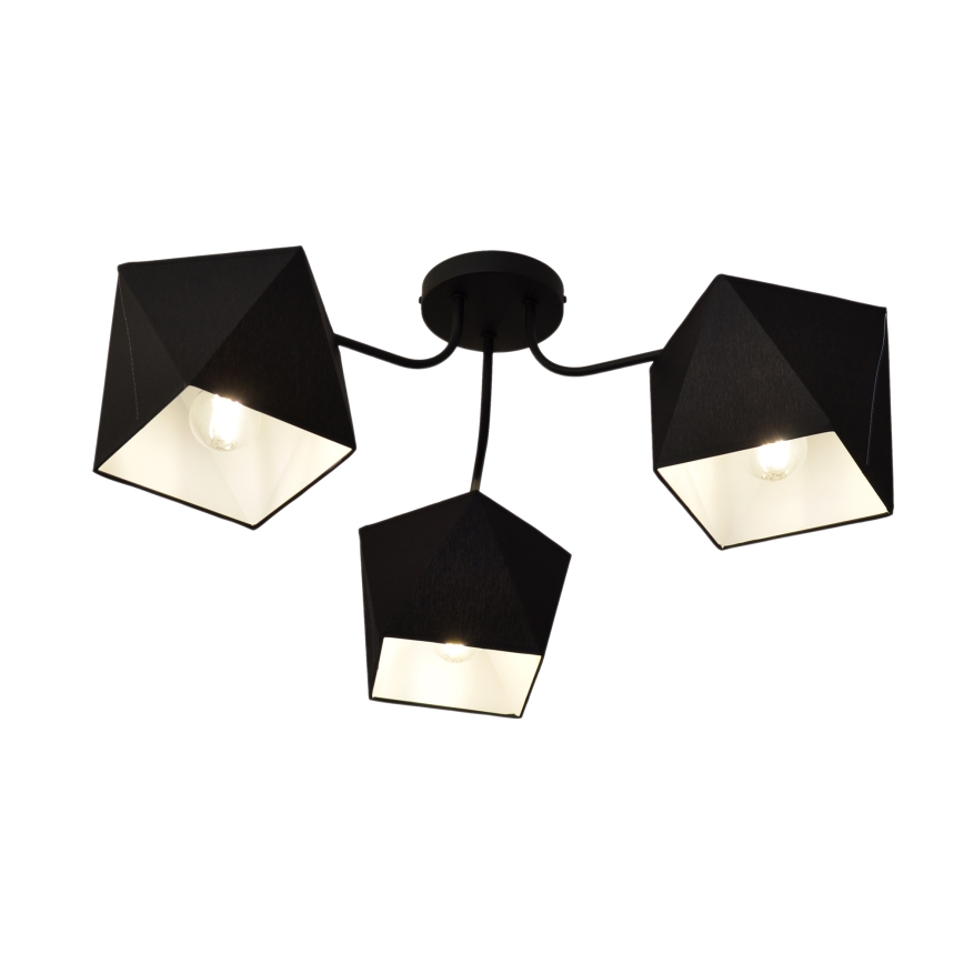 Hanglamp ADAMANT 3xE27/15W/230V zwart