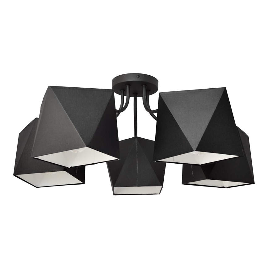 Hanglamp ADAMANT 5xE27/15W/230V zwart